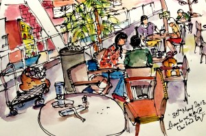 Al fresco seating at the cafe