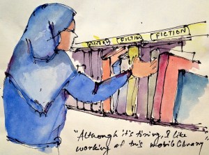 'Although it's tiring, I love working at this mobile library'