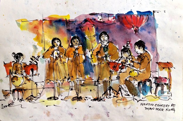 Nanyin performers at Thian Hock Keng