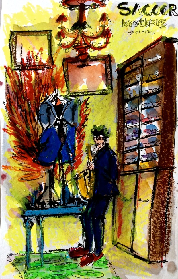 This guy in a dapper blue suit was playing amazing music at the store. He was so still that I thought he was a mannequin and had to really look hard to find the source of the music. 