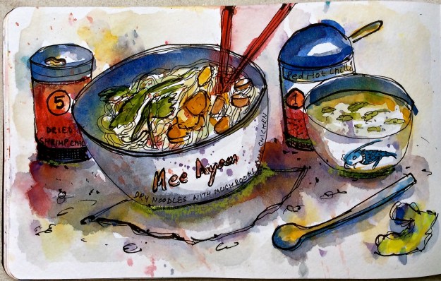 Chicken Noodle soup with  mushrooms at You and Mee