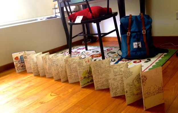 This is how the sketchbook looks when I open it