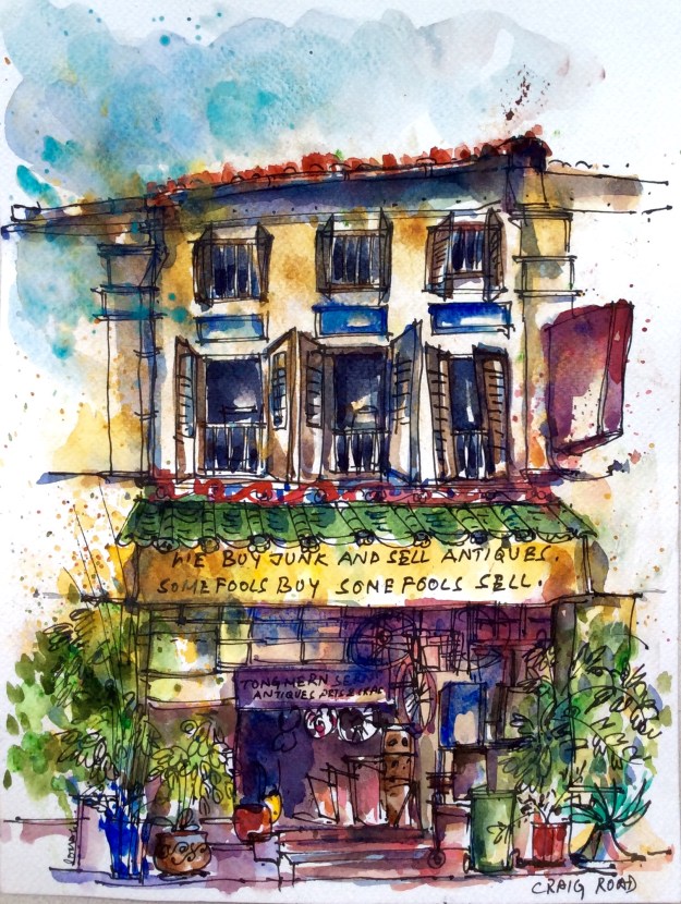 Antique shop with cheeky signage