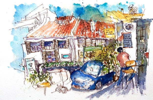 View from a bar at Ann Siang Hill