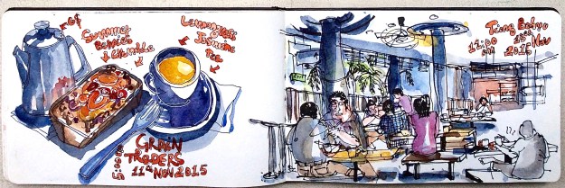 Grain Traders (on the left) & Tiong Bahru Food Court (on the right)